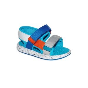Wonder Nation Nature Trail Sandals Baby Boys Size 6 Adjustable Blue Gray Orange